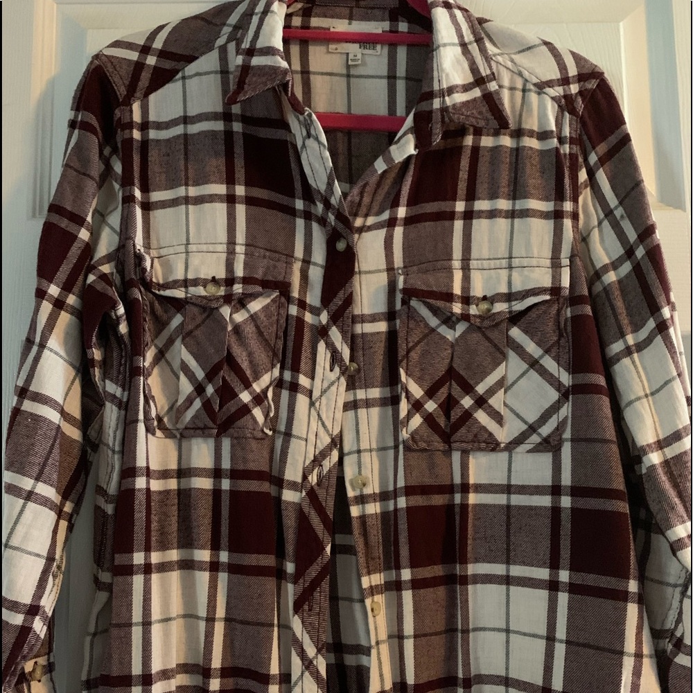 Wilfred Free long plaid shirt